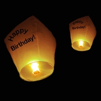 Chinese Flying Lanterns - Happy Birthday (5 Pack)