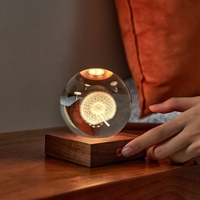 Dandelion Laser Engraved Crystal Ball Light by Gingko
