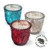 Embossed Glass Indian Votive Candle