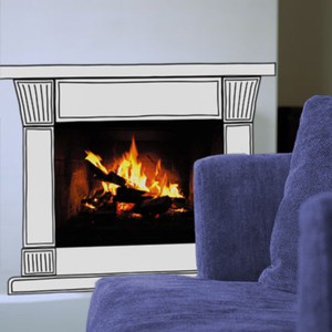 Fireplace Sticker
