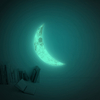 Giant Crescent Moon Glow Sticker