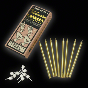 Gold Celebration Birthday Candles