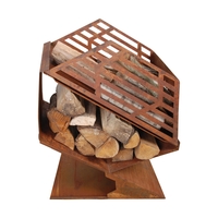 Honeycomb Fireplace with Woodstore FF143