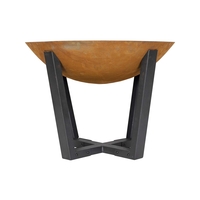 Icarus Oxidised Cast Iron Fire Pit with Steel Legs