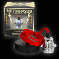 Metropolis Red & Chrome Pendant