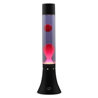 MODERN Blob Lamps Lava Lamp - Black Base - Red/Purple