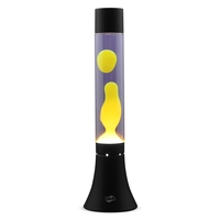 MODERN Blob Lamps Lava Lamp - Black Base - Yellow/Purple