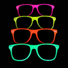 Neon Glasses Clear Lenses