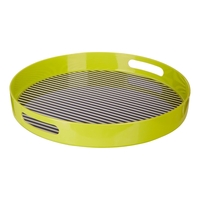 Neon Green Stripe Tray