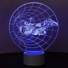 Optical Illusion 3D Spaceship Lamp