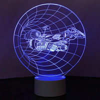 Optical Illusion 3D Spaceship Lamp