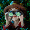 Peeping Woman Garden Stake