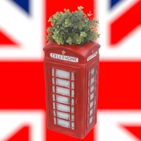 Red Telephone Box Planter