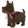 Scottie Dog Rattan Planter