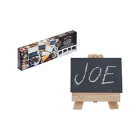 Set of Four Easel and Slate Plate Settings