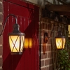 Solar Carriage Flaming Wall Lanterns - 2 PK