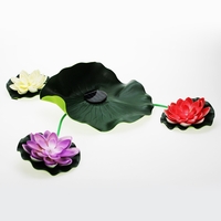 Solar Floating Lily Pad and Lotus Flowers