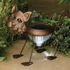 Solar Garden Metal Cat