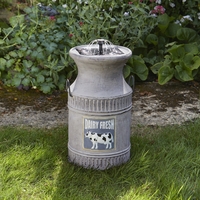 Solar Milk Churn Fountain