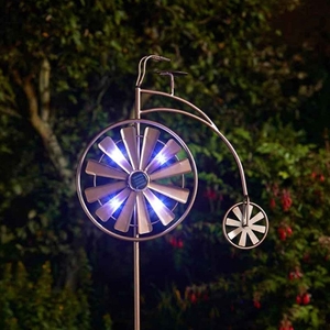 Solar Penny Farthing Wind Spinner