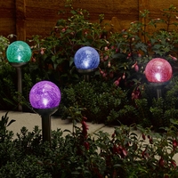 Solar Rainbow Glass Stake Lights (4 pack)
