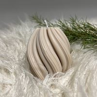 Swirl Soy Wax Vegan Candle in Beige