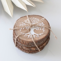 Tree of Life Wooden Coaster Set (4 pack)