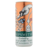 Sipsmith Gin and Light Tonic 250ml