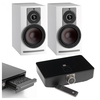 DALI Rubicon 2 C White Active Bookshelf Speakers (Pair) w/ Sound Hub / BluOS Module