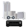 Denon AVC-X3700H AV Receiver & Bronze 5.1.2 Speaker Package White