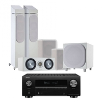 Denon AVC-X3700H AV Receiver & Bronze 5.1.2 Speaker Package White