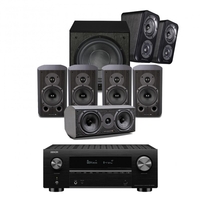 Denon AVC-X3700H AV Receiver & Diamond 5.1.2 Speaker Package Black