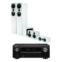 Denon AVC-X3700H AV Receiver & Q 3050i 5.1 Speaker Package White