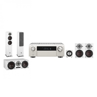 Denon AVC-X4700 Silver & Dali Oberon 3 5.1 Speaker Package White