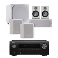 Denon AVR-X2700H AV Receiver & Bronze 50 5.1 Speaker Package White