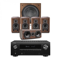 Denon AVR-X2700H AV Receiver & Diamond 5.1 Speaker Package Walnut