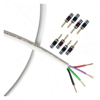 Fisual S-Flex Bi-Wire 4x2.5mm Speaker Cable w/Metal Airloc Banana 3m