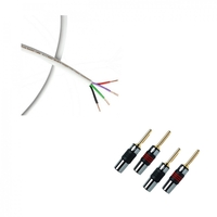 Fisual S-Flex Bi-Wire 4x2.5mm Speaker Cable w/Metal Airloc Banana5m