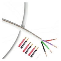 Fisual S-Flex BiWire 4x2.5mm Speaker Cable w/S to A SurefixBanana10m