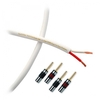 Fisual S-Flex White 2 x 0.75mm Speaker Cable w/Metal Airloc Banana5m