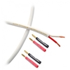 Fisual S-Flex White 2 x 0.75mm Speaker Cable w/Surefix Banana 1m