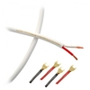 Fisual S-Flex White 2 x 0.75mm Speaker Cable w/Surefix Spade Plug 1m