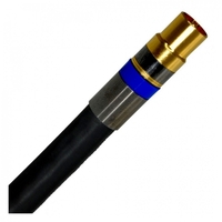Ixos Dual Shielded Black Custom Aerial/Satellite Cable (M to M) 2m