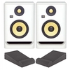 KRK ROKIT RP5 G4 Studio Monitors Pair with Isolation Pads White