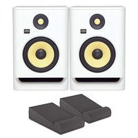 KRK ROKIT RP7 G4 Studio Monitors Pair with Isolation Pads White