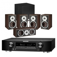 Marantz NR1711 AV Receiver Black & Spektor 2 5.1 Package Walnut