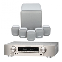 Marantz NR1711 AV Receiver Silver & MASS 5.1 Speaker Package White