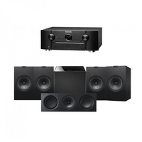 Marantz SR6015 & KEF Q350 5.1 Speaker Package Black