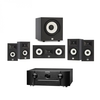 Marantz SR6015 AV Receiver Black & JBL Stage A130 5.1 Speaker Package