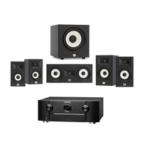 Marantz SR6015 AV Receiver Black & JBL Stage A130 5.1 Speaker Package